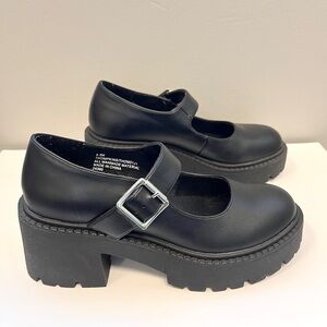 Madden Girl Platform Mary Jane Black Loafers